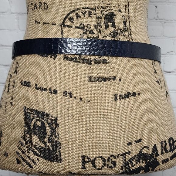 Vintage 80s 90s Midnight Blue Croc Skinny - Picture 3 of 11